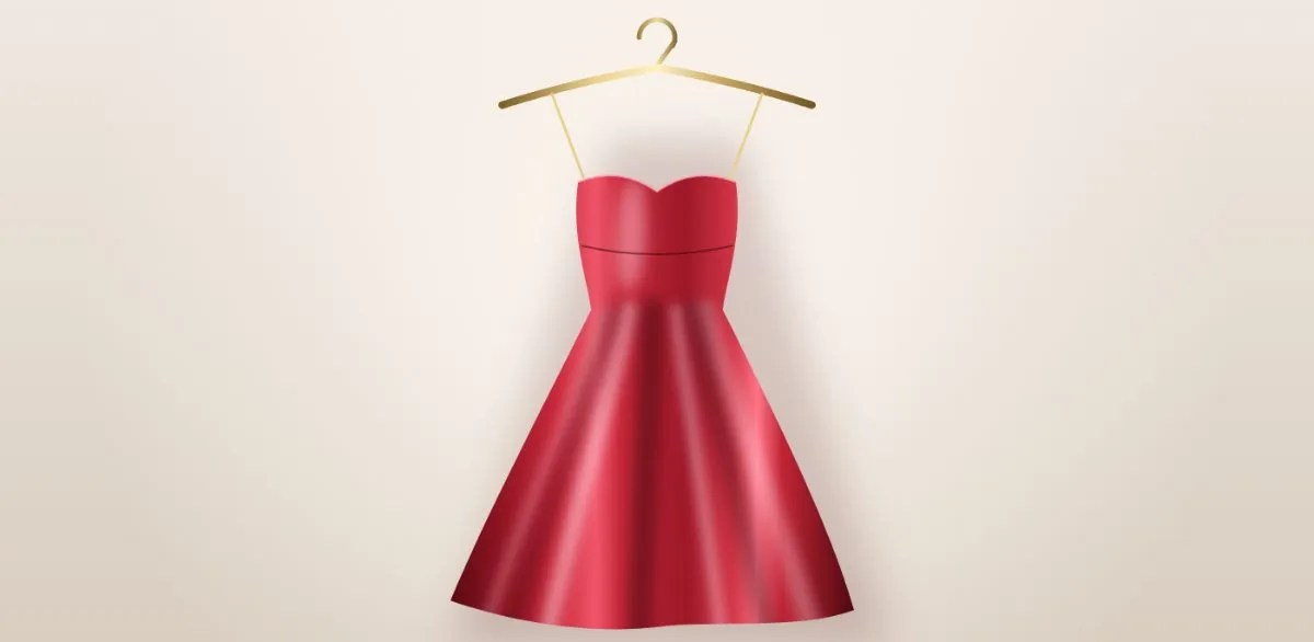 Red satin midi dress